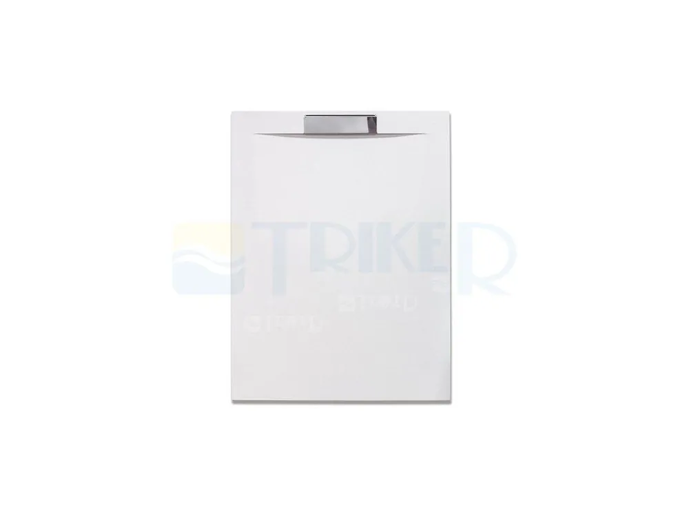 Vysoce Kvalitní Prestol vanička z litého mramoru 150 x 80 x 3,5 cm s nerezovým krytem, bílá