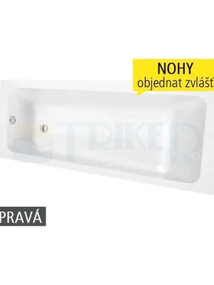 Premium Eva Side vana akrylátová 150 x 80 cm pravá, bílá