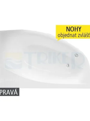 Vrácení Zdarma Isabella Neo vana akrylátová 170 x 110 cm pravá, bílá