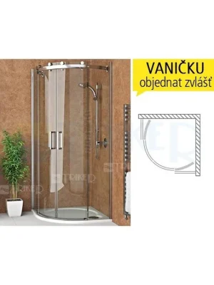 AMR2N sprchový kout AMR2N/900 (885-895mm) profil brillant, výplň transparent Betaalbaar