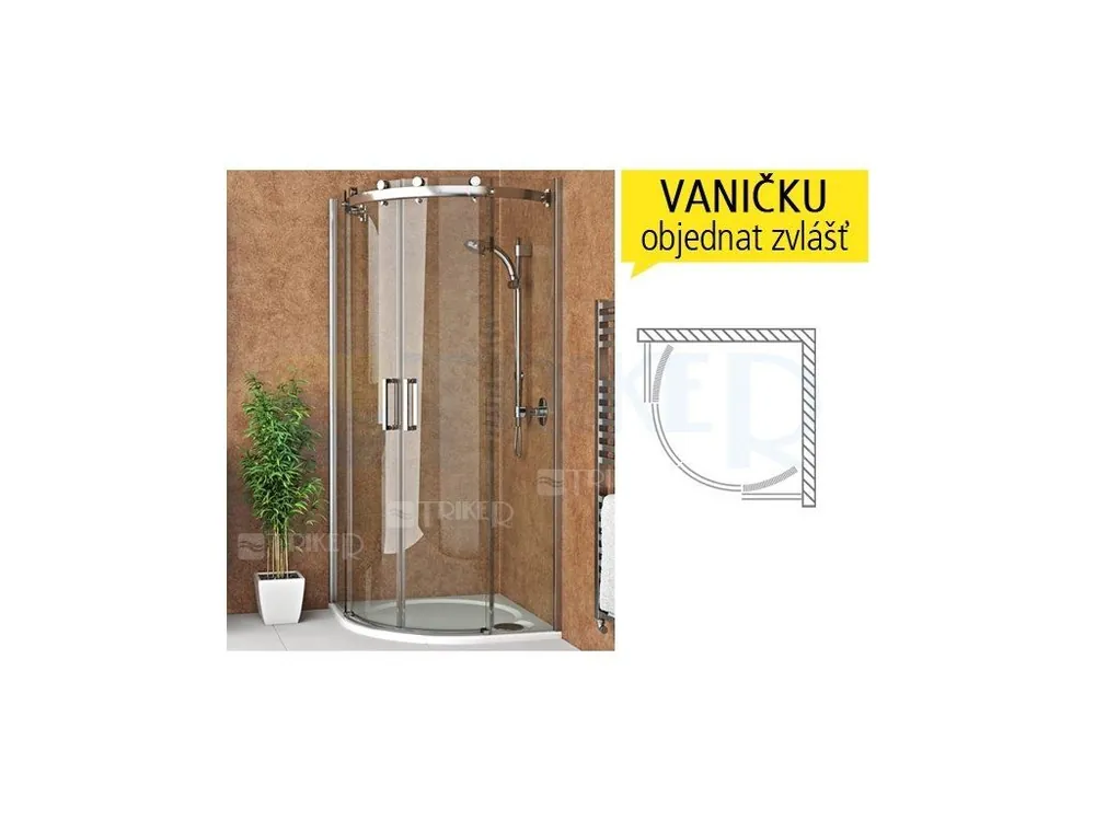 AMR2N sprchový kout AMR2N/900 (885-895mm) profil brillant, výplň transparent Betaalbaar
