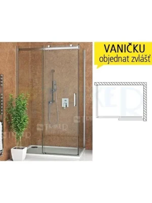 AMB boční stěna AMB/800 (780-790mm), profil brillant, výplň transparent Premium
