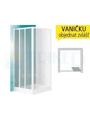 Nejprodávanější LD3 sprchové dveře LD 3/800 (760-820mm) profil bílý, výplň damp