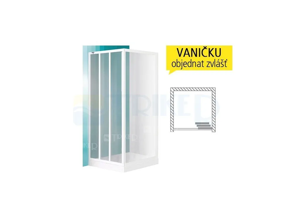 Meest Verkocht LD3 sprchové dveře LD 3/800 (760-820mm) profil bílý, výplň damp