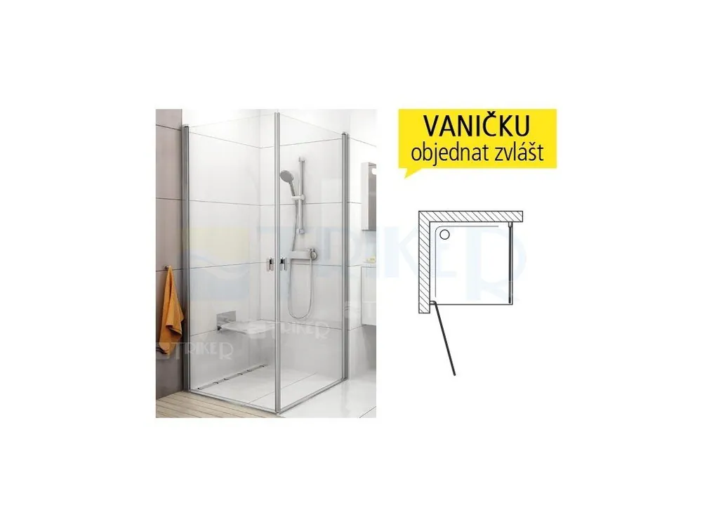 Exclusieve Aanbieding CRV1 sprchový kout CRV1-80 (780-800mm) profil satin, výplň transparent