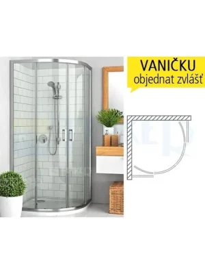 LLR2 sprchový kout s posuvnými dveřmi LLR2/800 R550 (780-795mm) profil brillant, výplň transparent Speciale Akce