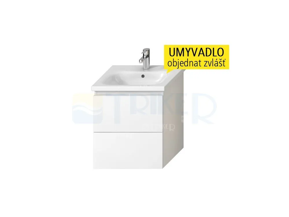 MIO-N skříňka se 2 zásuvkami pod umyvadlo 55 x 45 cm, bílá Exclusieve Aanbieding