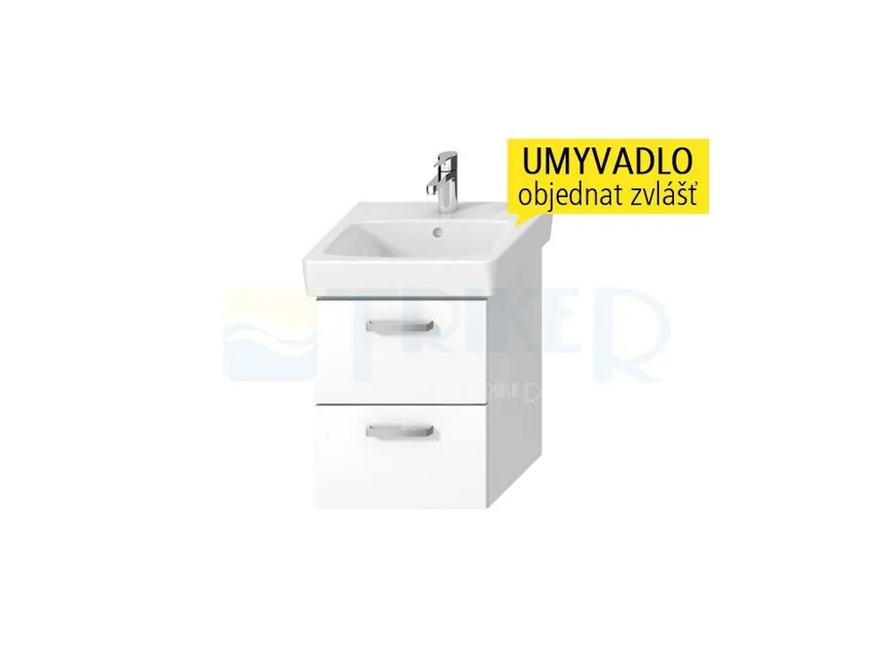 Lyra plus Viva skříňka s 2 zásuvkami pod umyvadlo 50 x 43 cm,bílá Laatste Kans