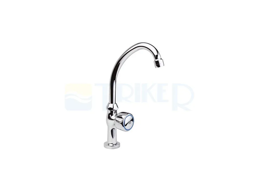 Rio umyvadlová baterie stojánková na jednu vodu s horním ramínkem Beperkt Aanbod