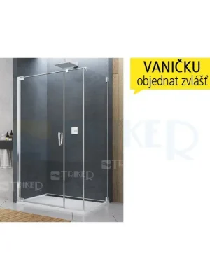 Vysoce Kvalitní CAT5 boční stěna 700/2000 profil aluchrom, výplň čiré sklo