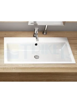 Puro 3152 umyvadlo zápustné 3152 ocelové 90 x 46 cm s otvorem bílé Koopje