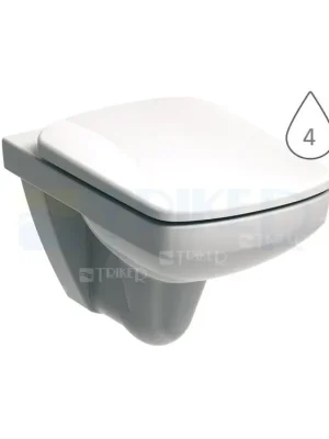 Nova Pro klozet závěsný 53 cm hluboké splachování, pravoúhlý bílý Fabrieksprijs