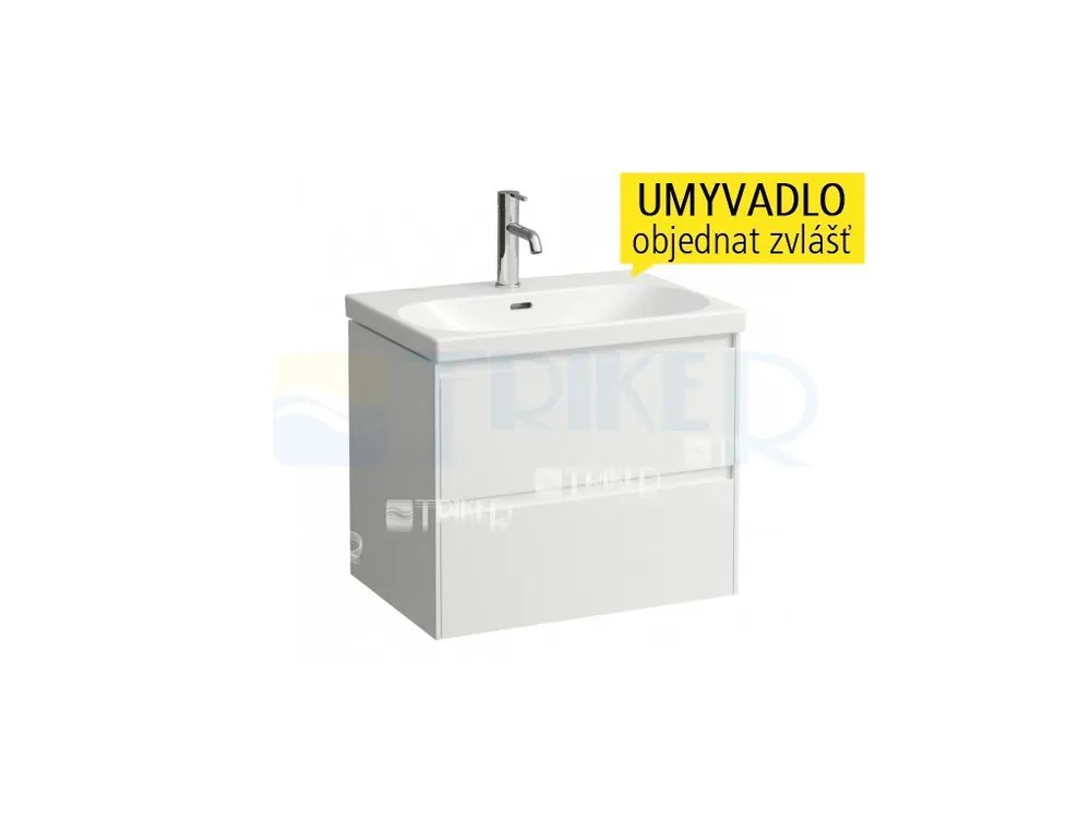 Premium LANI skříňka pod umyvadlo LUA 65, 2 zásuvky, bílá/mat