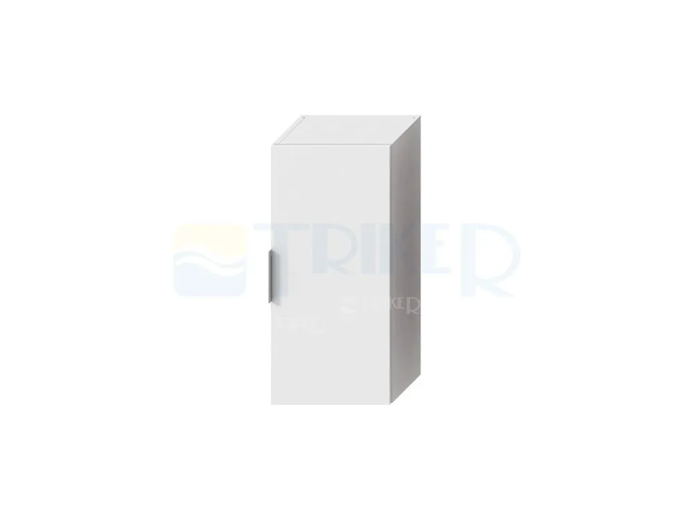 Cube skříňka střední 34,5 x 75 x 25 cm bílá, úchytky antracit Premium