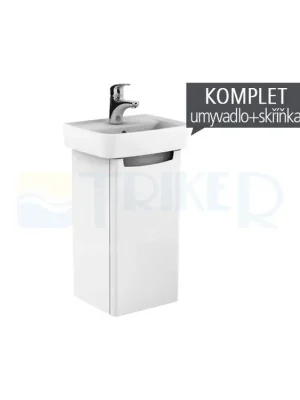 Rekord skříňka s dvířky s umývátkem 40 x 31 cm, lesklá bílá Premium