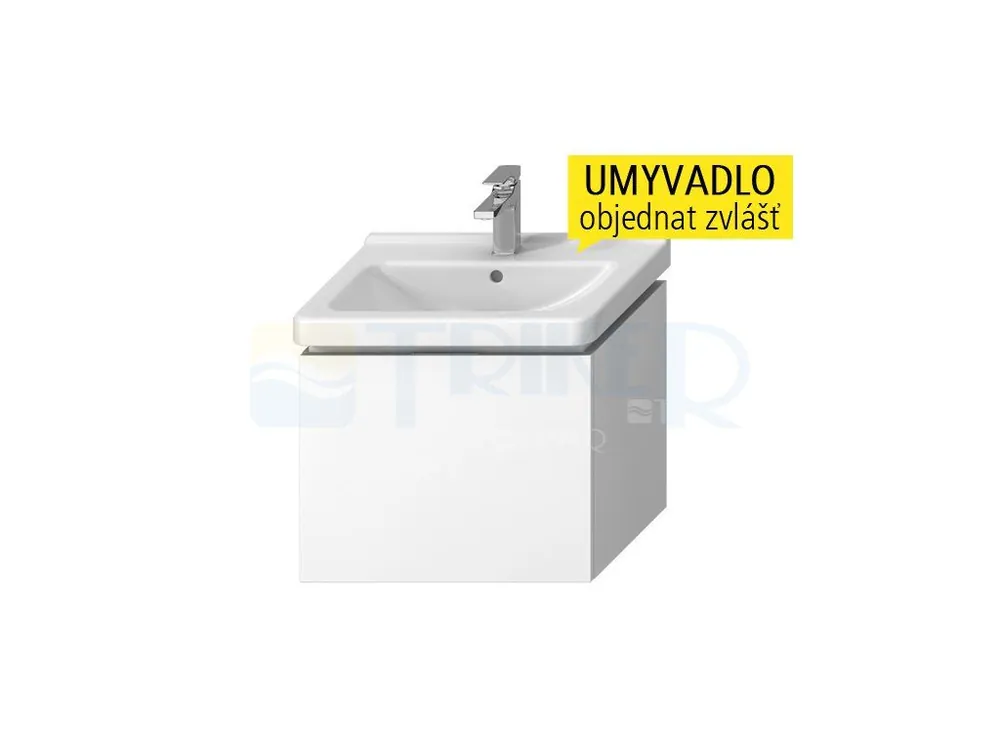 Cubito skříňka s 1 zásuvkou pod umyvadlo 60 x 45 cm, bílá/lesklý lak Uitverkoop