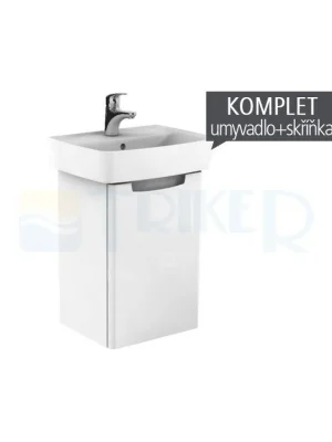 Direct Beschikbaar Rekord skříňka s dvířky s umyvadlem 60 x 45 cm, lesklá bílá
