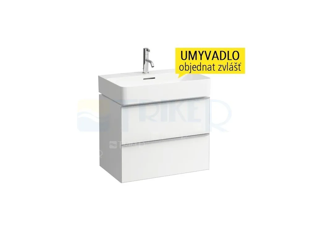 Space skříňka se 2 zásuvkami pod umyvadlo Val 65 cm, bílá mat Seizoensaanbieding