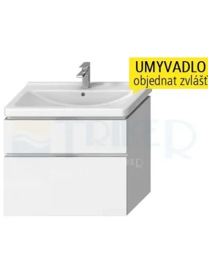 Bezpečná Platba Cubito skříňka se 2 zásuvkami pod umyvadlo 85 x 48,5 cm, bílá/lesklý lak