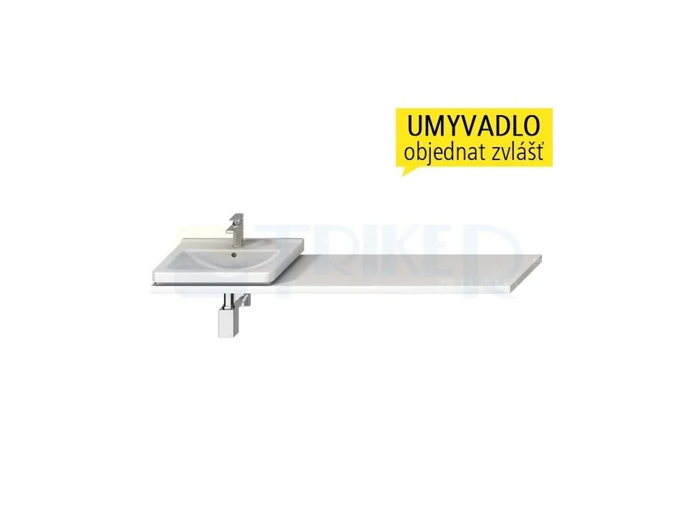 Cubito umyvadlová deska s otvorem 65 - 160 cm, bílá Gratis Retour