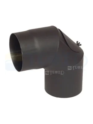 Dokud Zásoby Vydrží Koleno kouřovodu 90° s čistícím otvorem 120 x 1,5mm černé