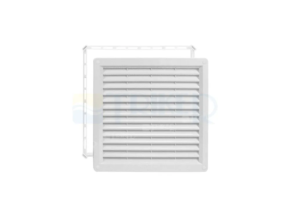 Op = Op Větrací mřížka VM s rámečkem a síťovinou bílá 150 x 150 mm