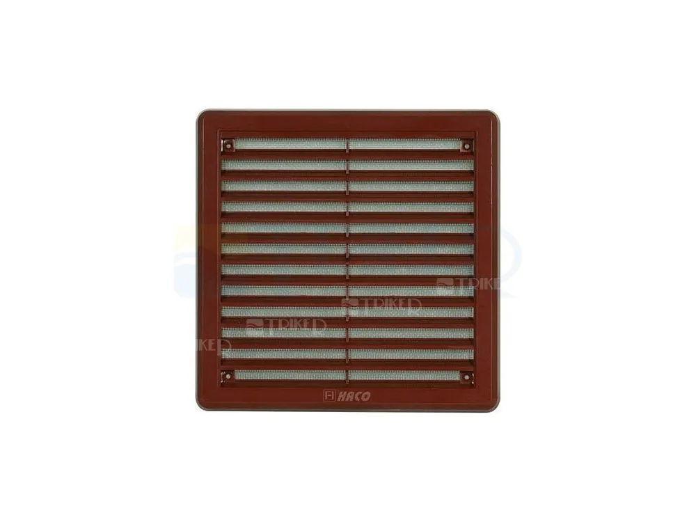 Větrací mřížka VMK se síťovinou - krytka hnědá 100 x 100 mm Direct Beschikbaar