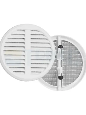 Větrací mřížka VMKS kruhová se síťovinou-krytka stavitelná bílá 75-125mm Gratis Retour