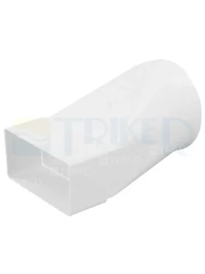 Ventilační přechodový kus plochý/kuilatý kanál Haco CZD 110 x 55 mm / 104 mm Nu Kopen