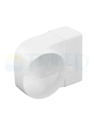 Flitsaanbieding Ventilační přechodové koleno plochý/kulatý kanál Haco CKZ 110 x 55 mm / 100 mm