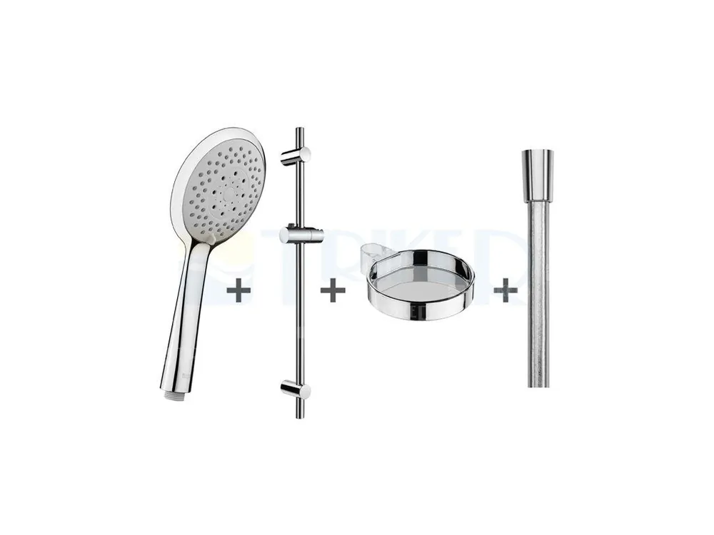 Cubito-N sprchový set - ruční sprcha kulatá 4 funkce,tyč, mýdelník, hadice 170 cm Goedkoop