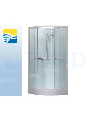 Denní Nabídka EP Simple sprchový box čtvrtkruhový 90 x 90 cm profil bílý, výplň transparent
