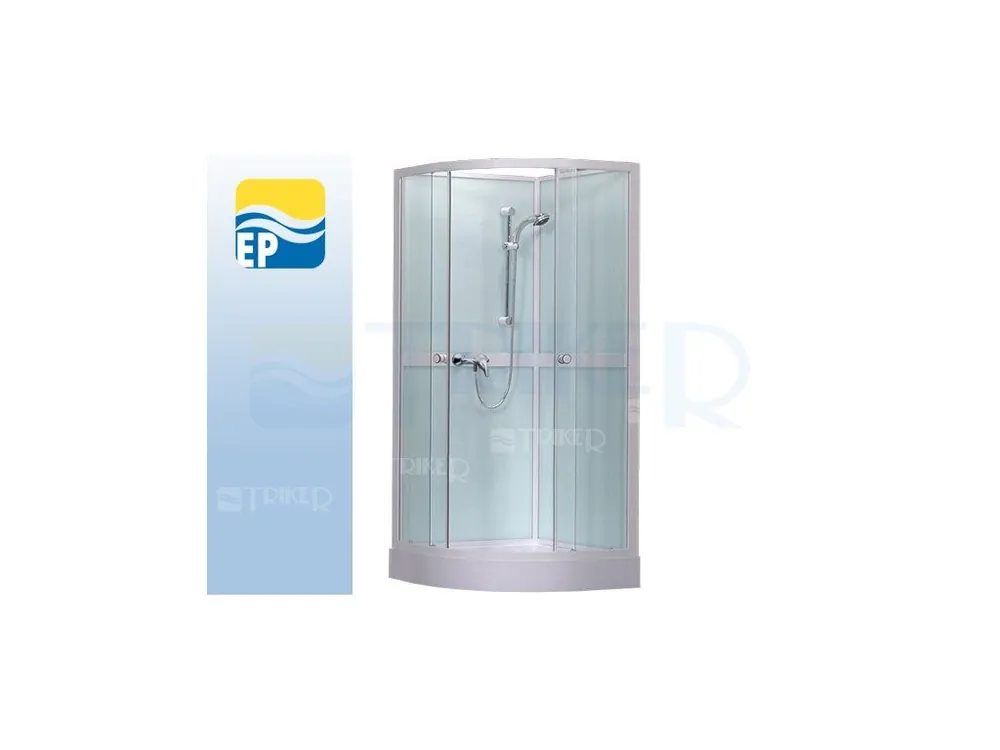 Dagaanbieding EP Simple sprchový box čtvrtkruhový 90 x 90 cm profil bílý, výplň transparent