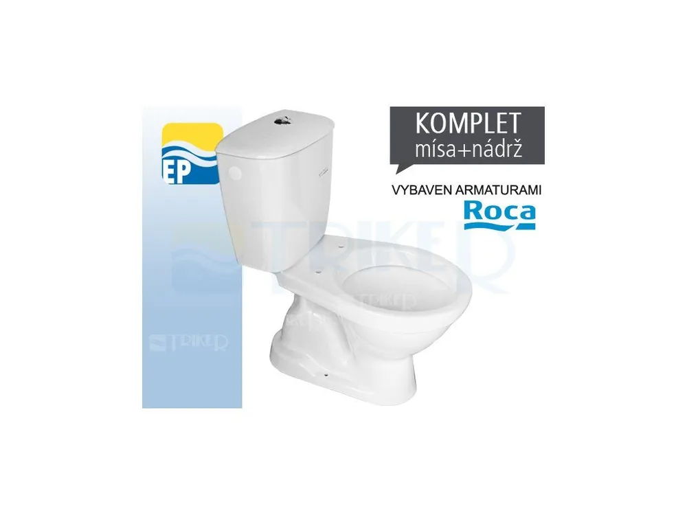 EP Klozet kombinační 63 spodní odpad, armatury ROCA, odpad 14cm bílý Shop Nu