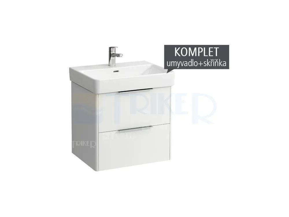 Komplet Laufen Base skříňka se 2 zásuvkami s umyvadlem Pro S 60 x 46,5 cm, bílá/lesk Flitsaanbieding