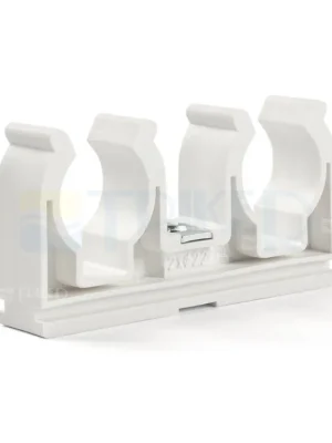 Sleva Spona dvojitá se závitem na potrubí z mědi M6 x 2 x 22 mm