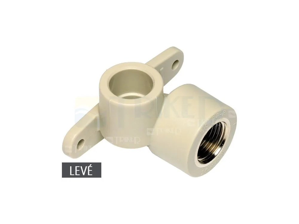 Značkový PPR nástěnné koleno koncové 20 x 1/2" pravé