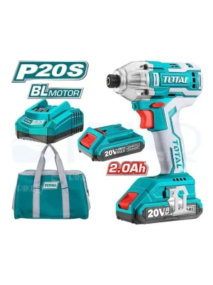 Utahovák rázový AKU 1/4", brushless, 20V Li-ion (2x), 2000mAh, industrial Bestseller
