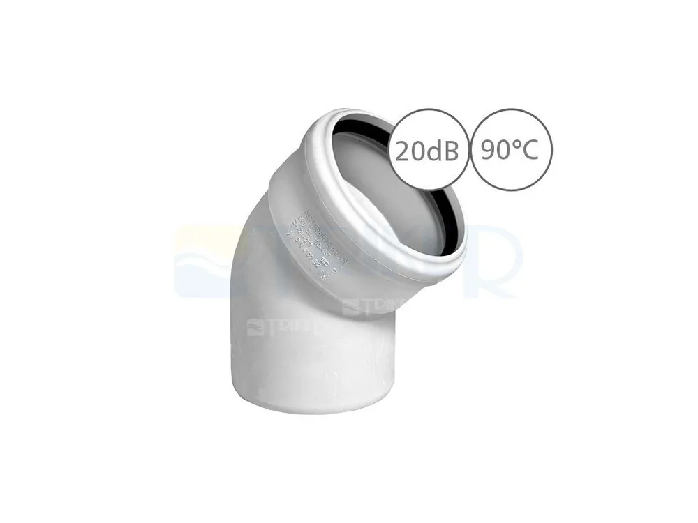 Oblíbený SKB koleno odpadní dB20 45° 78mm