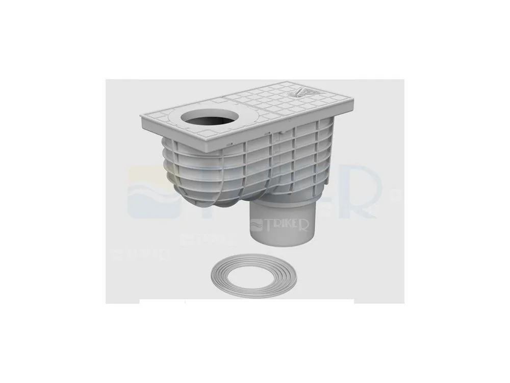 Lapač střešních splavenin KV STANDARD spodní, šedý 125 mm Fabrieksprijs