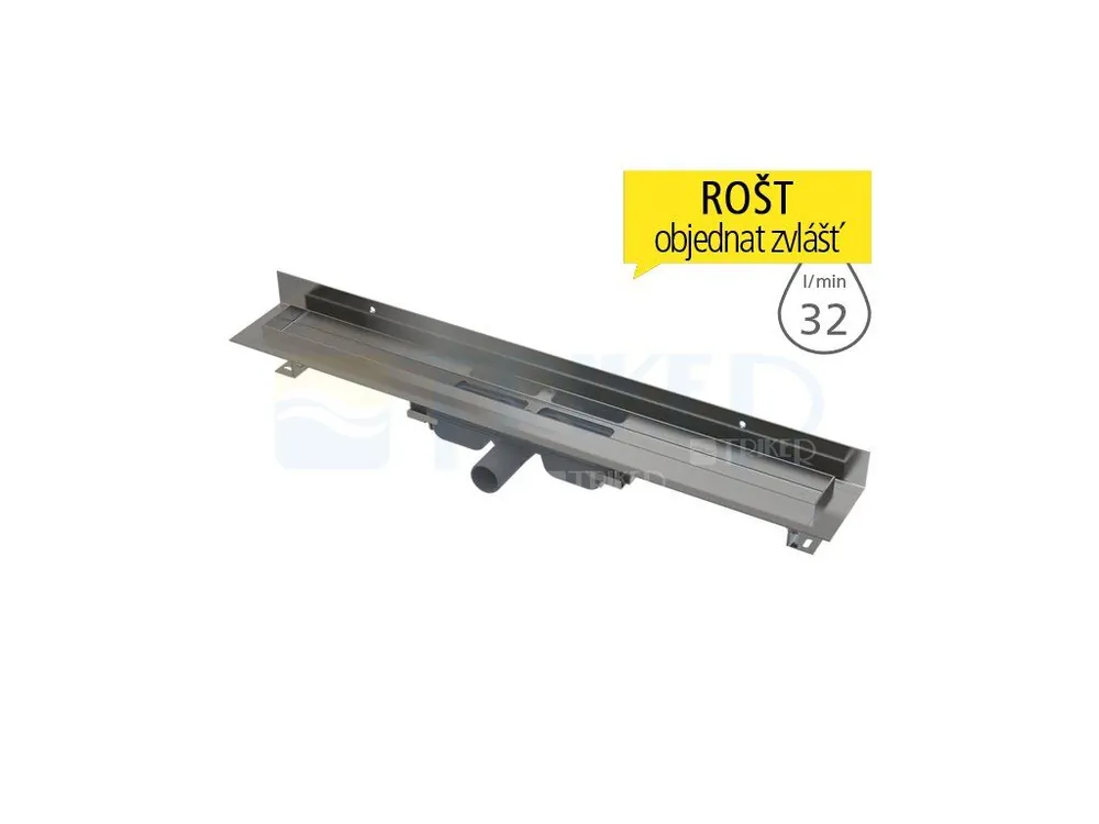 Žlab podlahový APZ116 Wall Low pro plný rošt 850 mm Direct Beschikbaar
