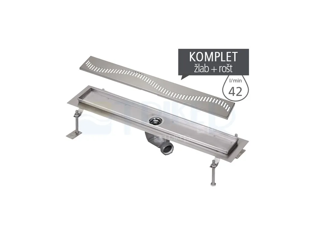 Uitverkoop Žlab nerezový podlahový Sanela SLZN A do prostoru 1150 mm, SLKN 05A, lesklý