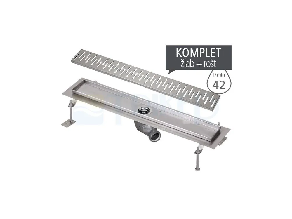 Žlab nerezový podlahový Sanela SLKN C do prostoru 950 mm, SLKN 04CX, matný Koupit Online