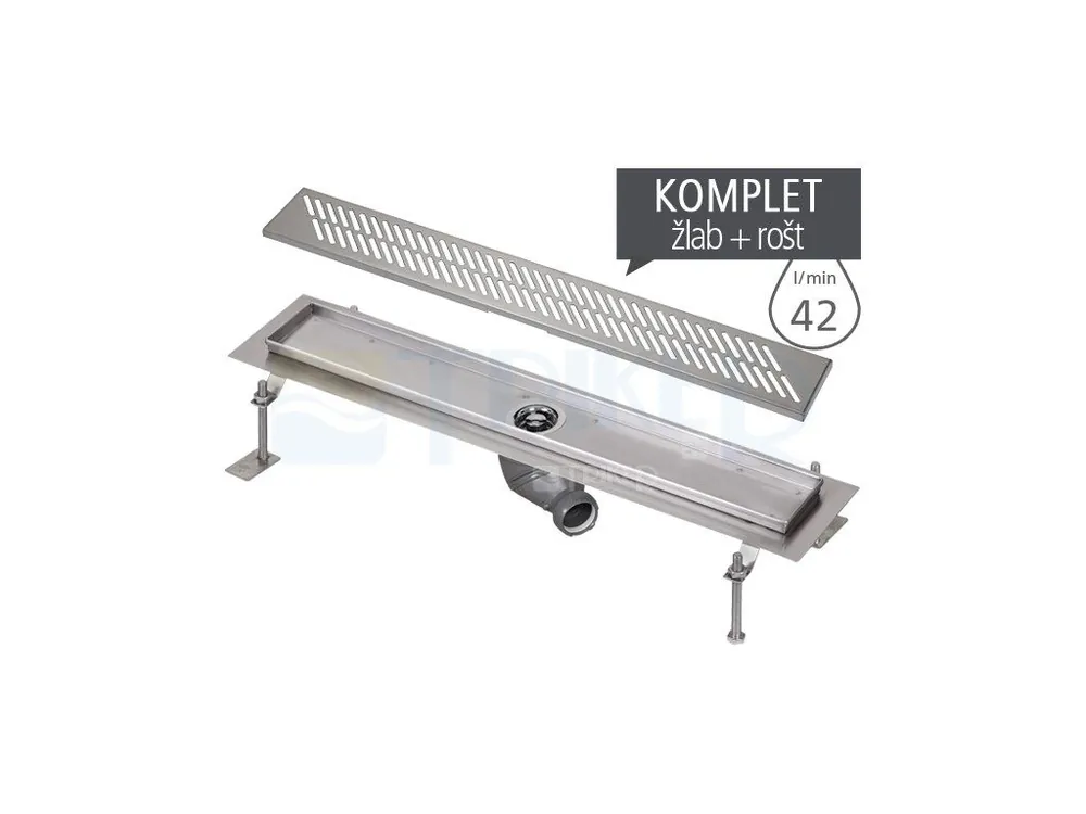 Bestel Nu Žlab nerezový podlahový Sanela SLKN D do prostoru 950 mm, SLKN 04D, lesklý