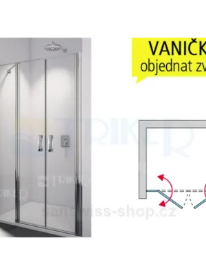 Značkový SL32 Sprchové dveře 900/1950 profil aluchrom, výplň durlux