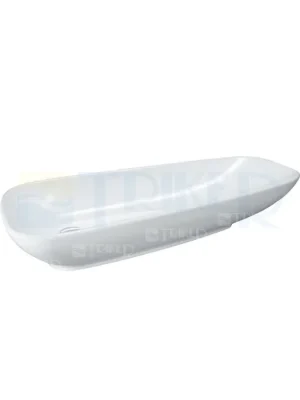 Značkový Palomba umyvadlová mísa 92 x 42 cm, bez otvoru pro baterii bez přepadu, bílá + LCC