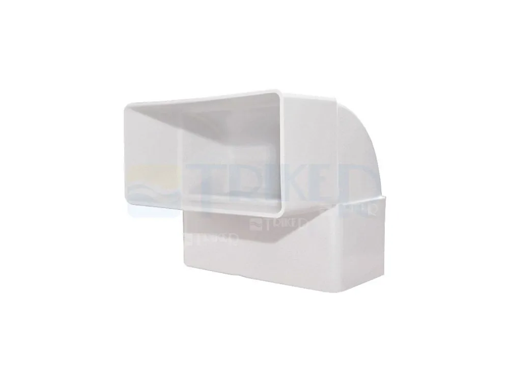 Ventilační koleno vertikální D/KPI ploché 220 x 55 mm Finale Uitverkoop