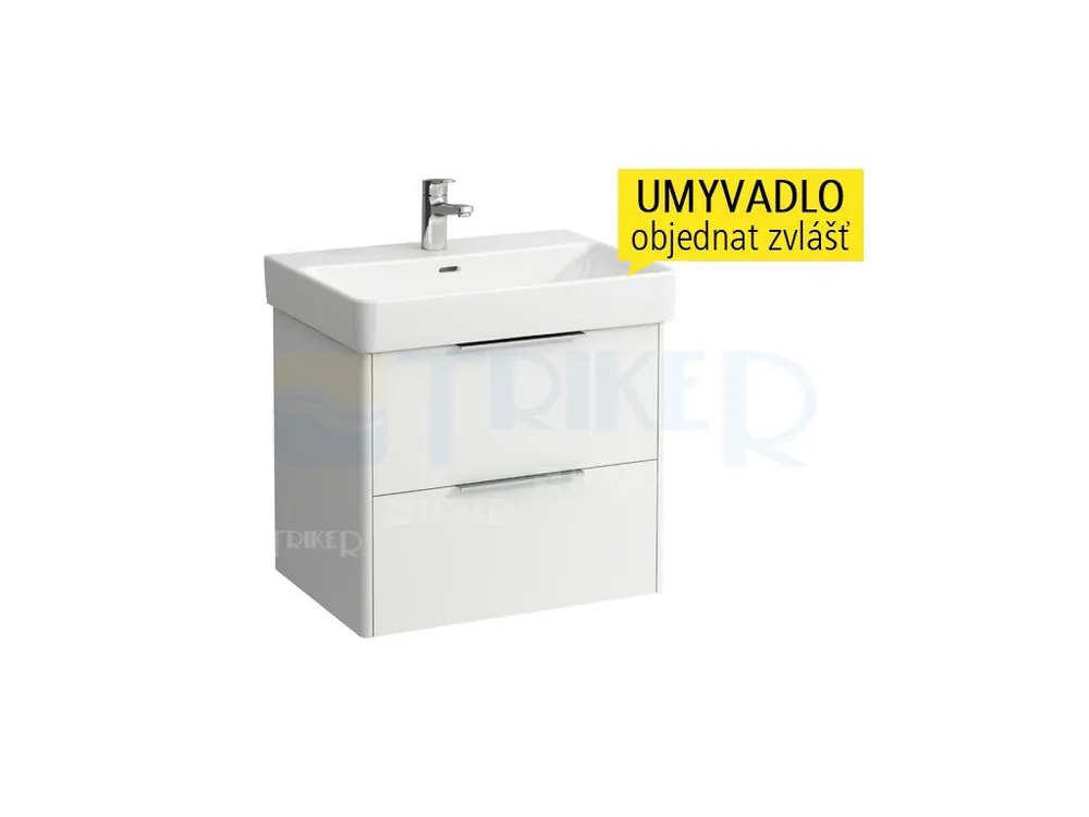 Lage Prijs Base skříňka se 2 zásuvkami pod umyvadlo Pro S 65 x 46,5 cm, bílá/lesk