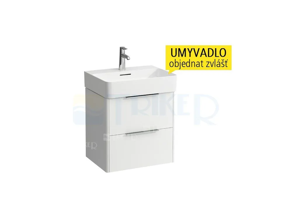 Base skříňka se 2 zásuvkami pod umyvadlo Val 55 x 42 cm, bílá/lesk Express Levering