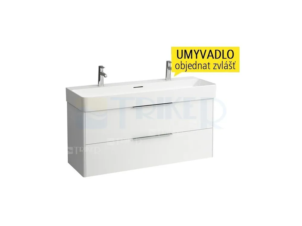 Base skříňka se 2 zásuvkami pod umyvadlo Val 120 x 42 cm, bílá/mat Exclusieve Aanbieding